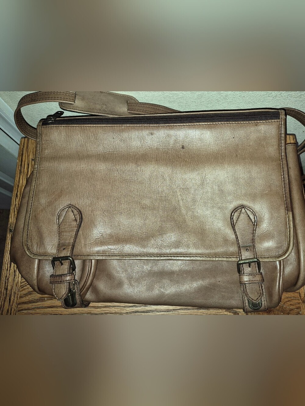 Heritage Leather Briefcase-Computer Bag/Portfolio 16”x12” Vintage Brown